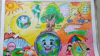 World environment day poster making||Helpful for poster making competition|| #viral #drawing