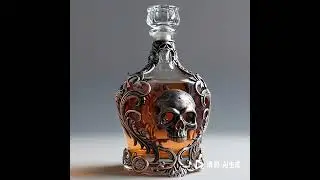 Skull whiskey decanter, whiskey bottle, skull collector #glassware #whiskeydecanter