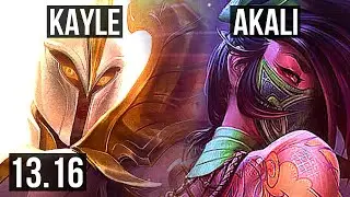 KAYLE vs AKALI (TOP) | 300+ games, 4/1/1 | KR Master | 13.16