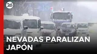 🇯🇵 JAP&Oacute;N | Fuertes nevadas paralizan el tr&aacute;fico a&eacute;reo y terrestre