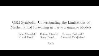 GSM-Symbolic: Understanding the Limitations of Mathematical Reasoning in Large Language Models