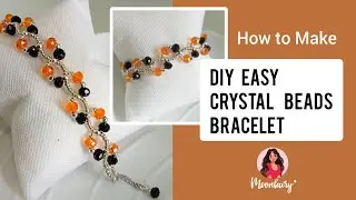 DIY How to make Easy Crystal Beaded Bracelet Tutorial