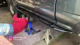 Trail Gear Rock Sliders install on 3rd gen Toyota Pickup