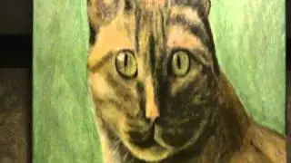 Pet Portrait: Cat Painting & gnomencandle music: Sleep Deprived
