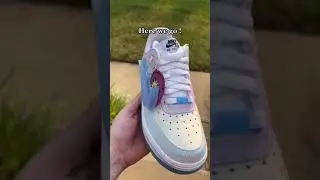 Nike Air Force 1s that change color ! UV rays ☀️