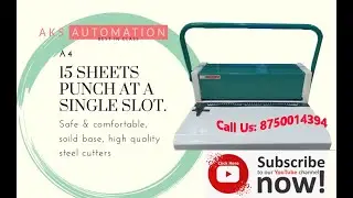 Low Cost Spiral Binding Machine In India AKS D12/ Cheapest price spiral binding machine