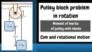 Pulley Block Problem In Rotation Physics Class11