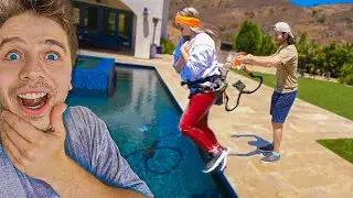 Bungee Jump Prank on Blindfolded Wife!!