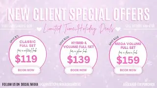 Feel Beautiful This Holiday Season W/ Luxury Lash Extensions. Limited Time Holidays Deals. Book Now!