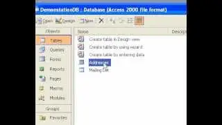 Microsoft Office Access 2003 Delete a database object