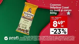 La Profi ai Crăciunul pe care ți-l dorești: Cozonac Stăpâna Casei cu nucă / cacao la un pret special