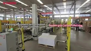 Double-Grip Palletizing Robot in Action | High-Speed Carton Stacking at Customer Site