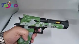 Toyco Police Toy Gun with Lights, Music, Moving Top Loader & Target Projection Effect