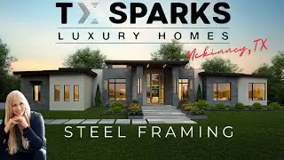 Custom Modern Home Built with Lite Gauge Steel Framing | Waterstone Estates | Mckinney TX |  1 Acre
