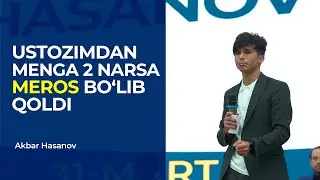 Ustozimdan menga 2 ta narsa meros bo'lib qoldi