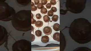 Cover it with chocolate and a miracle or two! 🍫#homemadecandy #chocolatecovered