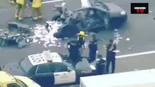 breaking news Footage of teddy bruck shut car accident