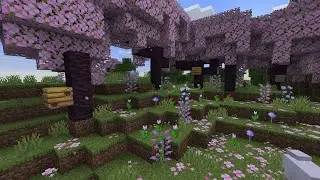 a peaceful Saturday is all you need... (relaxing minecraft playlist + cherry blossom and lazy bees)