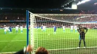 Nicolas Anelka penalty v Marseille, Champions League 28 September 2010