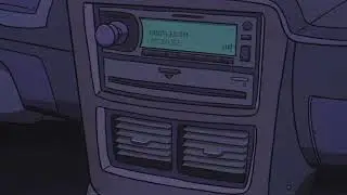 driving at night while listening to lofi