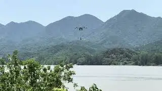 YST-150 transport drone demostration crossing big river#drone #helicopter #transport #drones