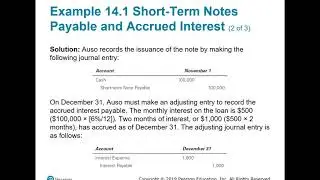 Financing liabilities: notes payable, part 1