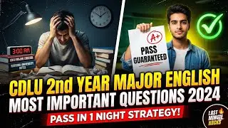 Only 1 Night Left? 😱 BA English 2nd Year Major English Final Survival Guide | CDLU Haryana #english 
