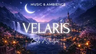 Velaris Ambience 🌙  3 Hour Starlight Night Fantasy Music l Snowy & Cozy Reading Background