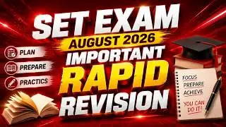 SET EXAM August 2026  Important RAPID REVISION