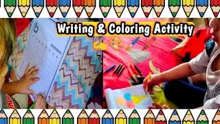She's Enjoy a lot 🤗 Self writing & Coloring Activity ✍️🎨🖍️