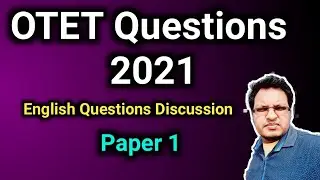 otet answer key 2021 | otet paper 1 answer key 2021 | otet english questions paper 1