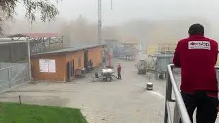 Взрыв угольной пыли - демонстрация опасности для персонала