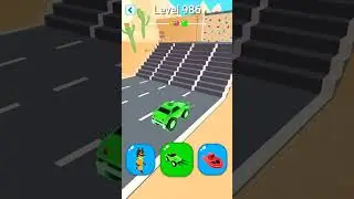 Shape-Shifting 2 GAMEPLAY Level No #986 Walkthrough - New Update Car Racing #Shorts #ShapeShifting