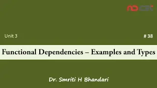 # 38 - Functional Dependencies - Examples, Types
