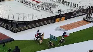 USA National Anthem @ NHL Winter Classsic 2020 Dallas Stars vs Nashville Predators, Cotton Bowl