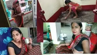 ❤️saree vlog❤️ मंदिर की सफाई🌅 आज पतिदेव को घसीट लिया अपने साथ 😂donon ne sath me ki shanidev Puja🙏