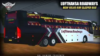 🤩LUFTHANSA ROADWAYS LIVERY | New Volvo B9R sleeper bus mod for bussid | bussid New mod | BSI Gaming