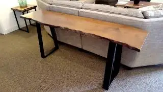 Mulberry Live Edge & Metal Sofa Table - Country Lane Furniture