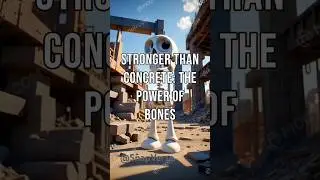 Your Bones Are Stronger Than Concrete 🦴💥 #facts #brainanatomy #brainfacts #cartoon