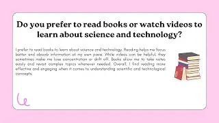Reading and speaking about modes of studying science and technology programs (A242 EST BS7)