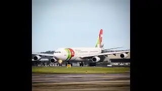 Belíssima decolagem do Airbus A340 da TAP - ( CS-TOD ) - 16/09/18