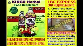 Authorized Dealer of KINGS HERBAL Food Supplement.  TEXT ONLY, CP# 0947 602 2920