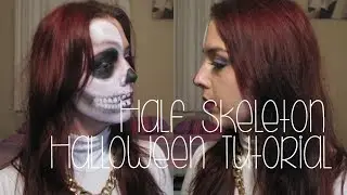 Half Skeleton Halloween Tutorial