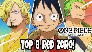 TOP 8 - RED ZORO  Deck Profile CASE Tournament - Romance Dawn OP01 One Piece Card Game! - Wynter