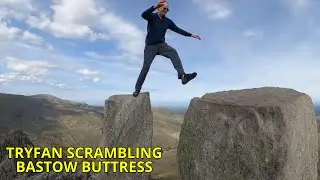Tryfan Scrambling - Bastow Buttress and North Ridge - GoPro Max Lens Mod Selfie Stick Perspective