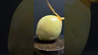 Satisfying Precision in Every Slice #shorts #asmr #coconut