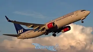 Beautiful Evening Takeoff - Scandinavian Airlines SAS Boeing 737 - Split Airport LDSP/SPU