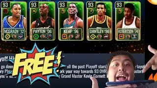 How To Get The 95 Playoffs History GM Kevin Garnett for FREE In NBA Live Mobile Season 7!!