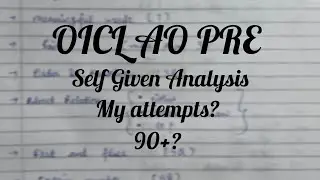 OICL AO Pre Self Given Analysis| My attempts #banking #oiclao #exam #analysis 