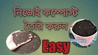 Making  compost at home. টবের জন্য অল্প পরিসরে কম্পোস্ট তৈরি করন।#howtomakecompost #krishi #gardenbd